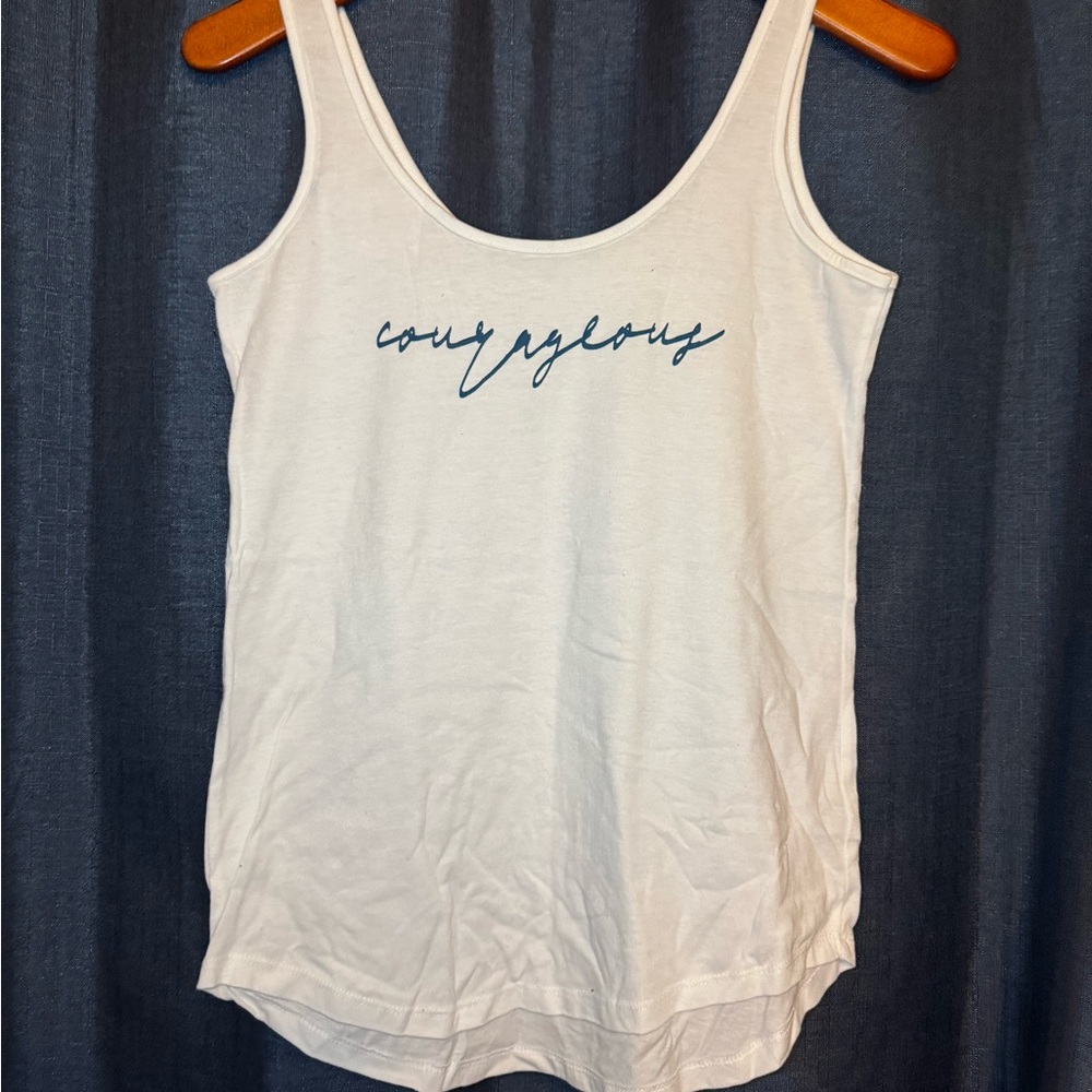 NWOT White and Blue Tank Top Women’s Size Small